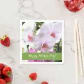 Serviettes en papier d'orchidées (En situation)