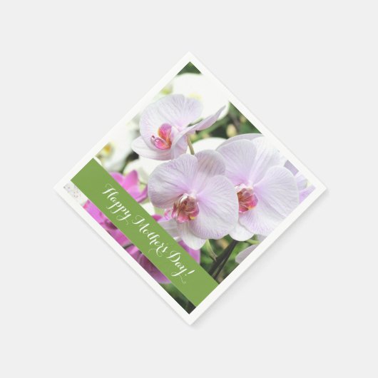 Serviettes en papier d'orchidées (Coin)