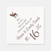 serviettes en papier d'orignal marron personnalisa (Devant)