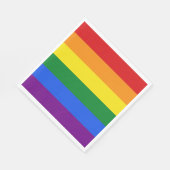 Serviettes en papier drapeau arc-en-ciel (Coin)