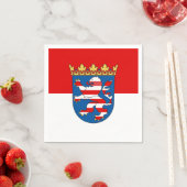Serviettes en papier drapeau de Hesse (En situation)