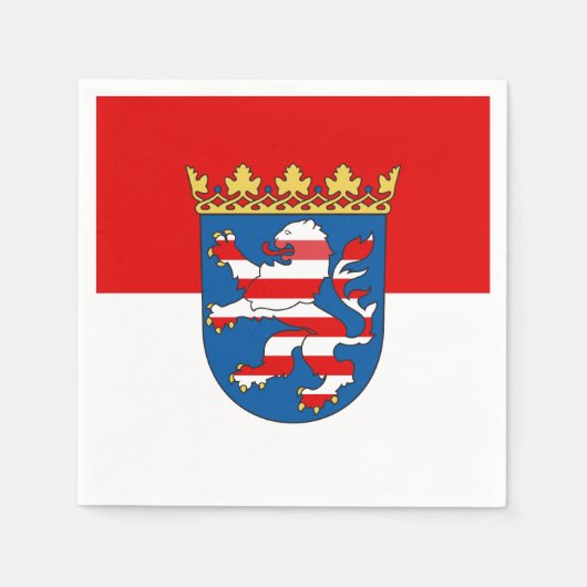 Serviettes en papier drapeau de Hesse (Devant)