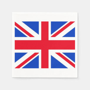 Serviettes en papier drapeau du Royaume-Uni pour f