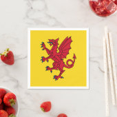 Serviettes en papier drapeau du Somerset (En situation)