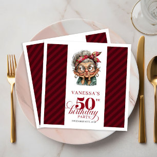 Serviettes en papier drôles pour fête d'anniversai