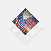 Serviettes en papier du 4 juillet, Cocktail en con (Coin)