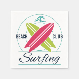 Serviettes en papier du Beach Club Surfing