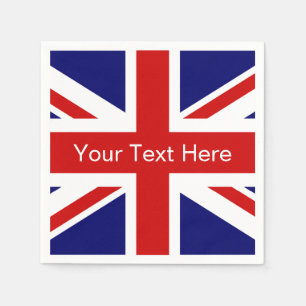 serviettes en papier du drapeau britannique   Desi