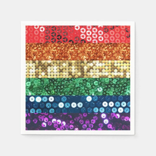 serviettes en papier du drapeau de la fierté (Devant)