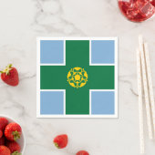 Serviettes en papier du drapeau du Derbyshire (En situation)