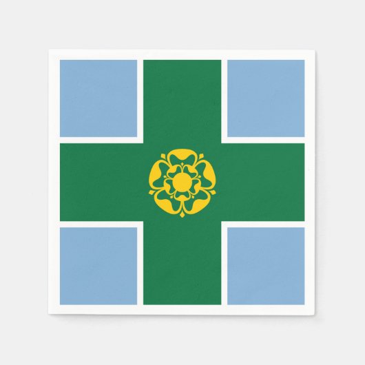 Serviettes en papier du drapeau du Derbyshire (Devant)