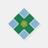 Serviettes en papier du drapeau du Derbyshire (Coin)