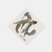 Serviettes en papier écureuils de danse (Coin)
