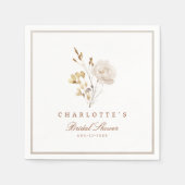 Serviettes en papier élégantes à motif floral neut (Devant)