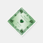 Serviettes en papier élégantes pour le 55e anniver (Coin)