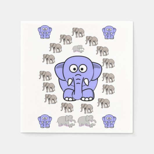 serviettes en papier éléphant (Devant)