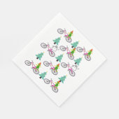 Serviettes en papier elfe, Joyeux sapin de Noël (Coin)