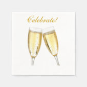 Serviettes en papier en champagne (Devant)