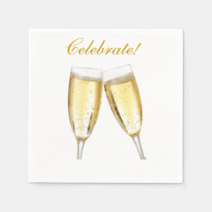 Serviettes en papier en champagne