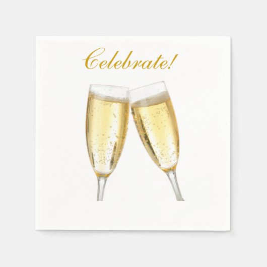 Serviettes en papier en champagne (Devant)