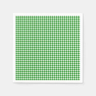 Serviettes en papier En vichy-vert