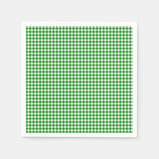 Serviettes en papier En vichy-vert (Devant)