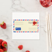 Serviettes en papier enveloppe de courrier (En situation)