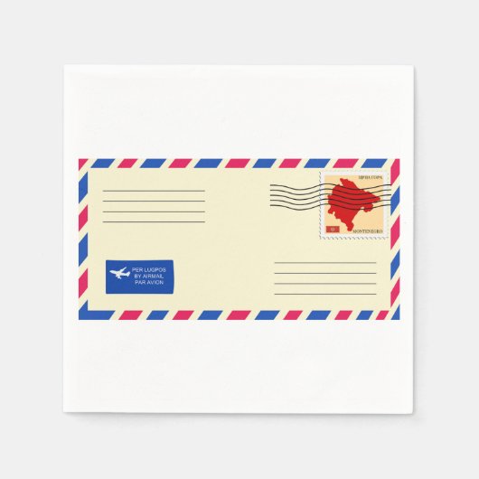 Serviettes en papier enveloppe de courrier (Devant)