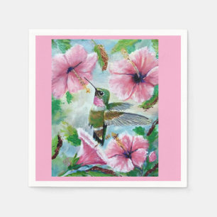 Serviettes en papier et en tissu pour colibris et