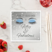 Serviettes en papier Fabulous 50 Black Blue Glam E (En situation)