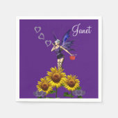 Serviettes en papier fée de tournesol (Devant)