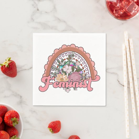 Serviettes en papier féministe (En situation)