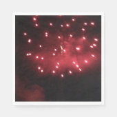 Serviettes en papier Feux d'Artifice Rouges (Devant)