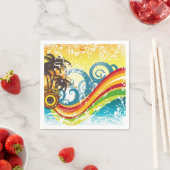 Serviettes en papier Fiesta tropicale (En situation)