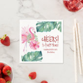 Serviettes en papier flamant rose décoratives (En situation)
