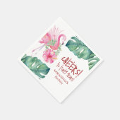 Serviettes en papier flamant rose décoratives (Coin)