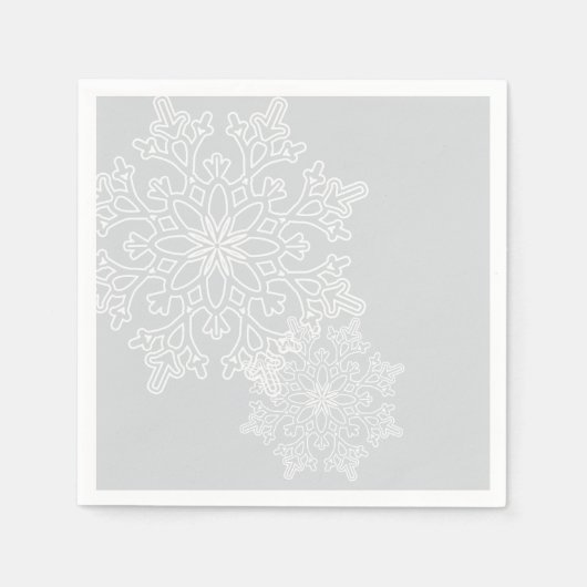 Serviettes en papier - Flammes de neige (Devant)