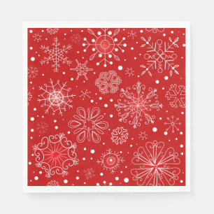 Serviettes en papier - Flammes de neige
