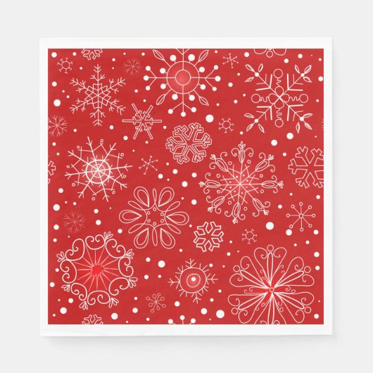 Serviettes en papier - Flammes de neige (Devant)