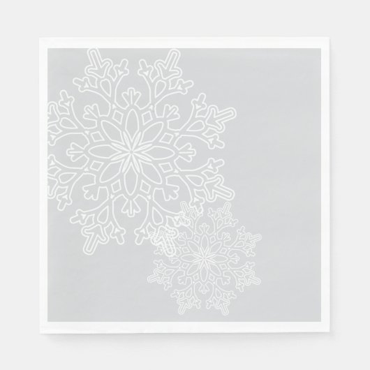 Serviettes en papier - Flammes de neige (Devant)