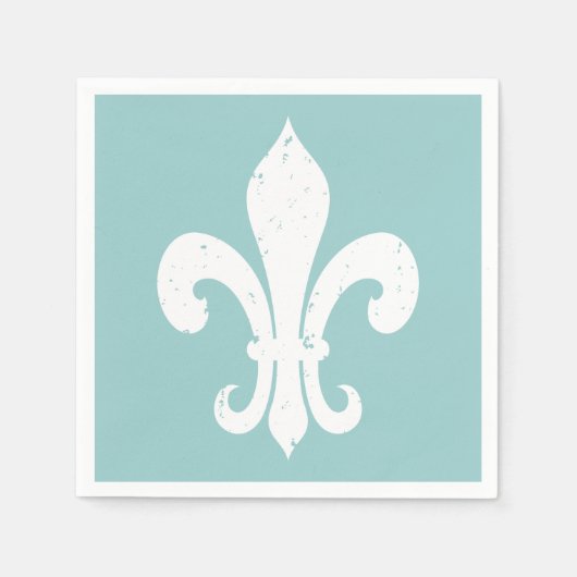 Serviettes en papier fleur de lis élégantes pour m (Devant)