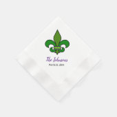 Serviettes en papier Fleur de Lis pour Mardi Gras (Coin)