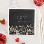 Serviettes en papier Fleur sauvage rustique pour d (En situation)