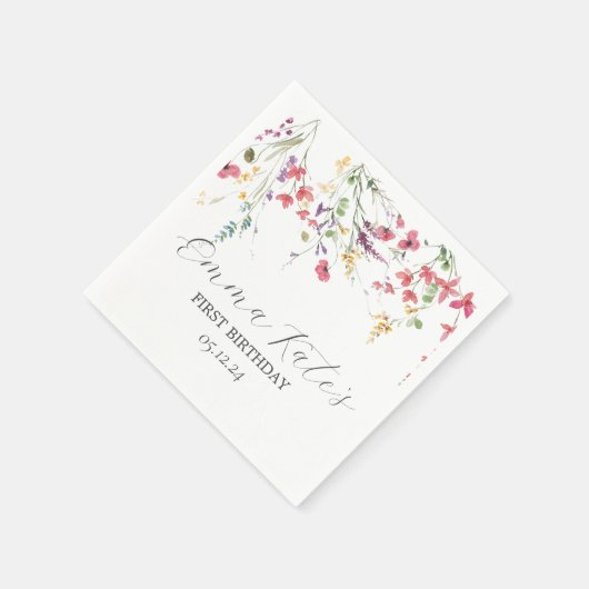 serviettes en papier fleur sauvage, serviettes mod (Coin)