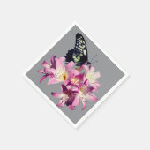 Serviettes en papier fleurs de lilas et papillon (Coin)