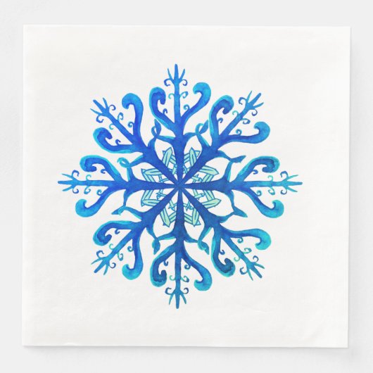 Serviettes en papier flocon de neige (Devant)