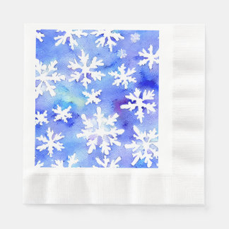 Serviettes en papier Flocons de neige Saison hiver