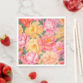 Serviettes en papier floral (En situation)