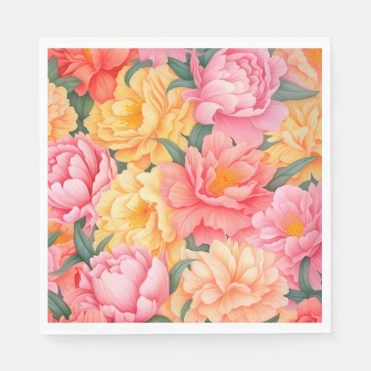 Serviettes en papier floral (Devant)
