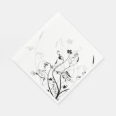 Serviettes en papier floral (Coin)